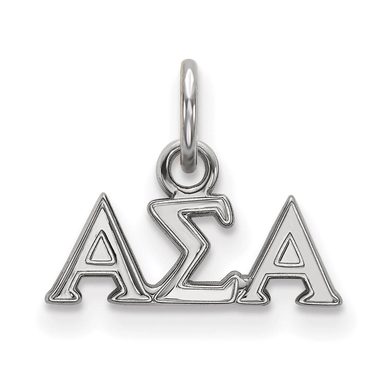Alpha Sigma Alpha Extra Small Pendant Sterling Silver SS001ASI