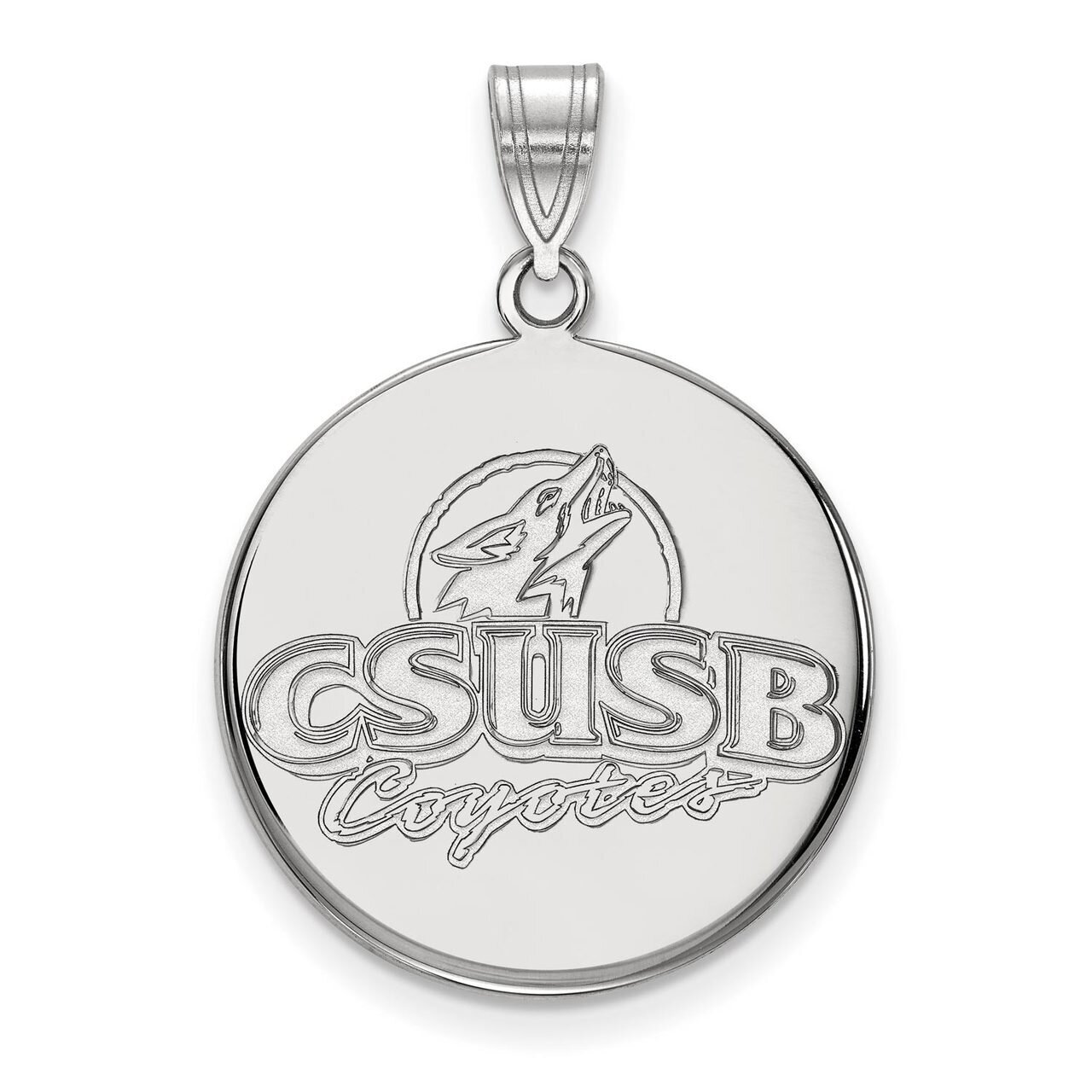 California University State San Bernardino Large Disc Pendant Sterling Silver SS001CSB, MPN: SS001C…