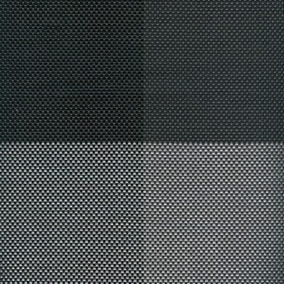 Sambonet table mats linea q table mat black four sectors 16 1/2 x 13 inch - polyester, MPN: 56529-F…
