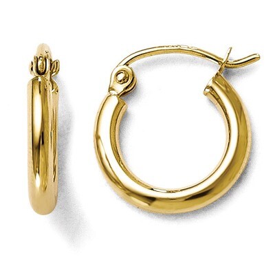 Leslie&#39;s Polished Hinged Hoop Earrings - 10k Gold HB-10LE112, MPN: 10LE112, 886774568980