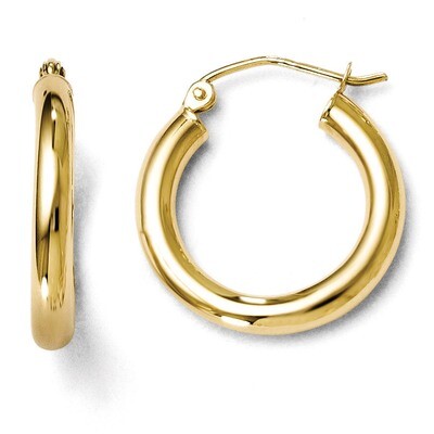 Leslie&#39;s Polished Hinged Hoop Earrings - 10k Gold HB-10LE111, MPN: 10LE111, 883957024929