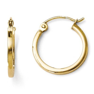 Leslie&#39;s Polished Hinged Hoop Earrings - 10k Gold HB-10LE116, MPN: 10LE116, 886774987453