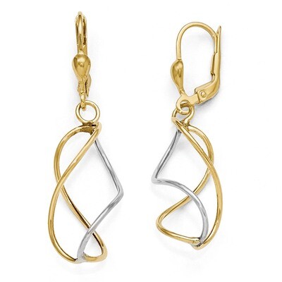 Leslie&#39;s Polished Leverback Earrings - 10k Gold Two-Tone HB-10LE250, MPN: 10LE250, 191101466847