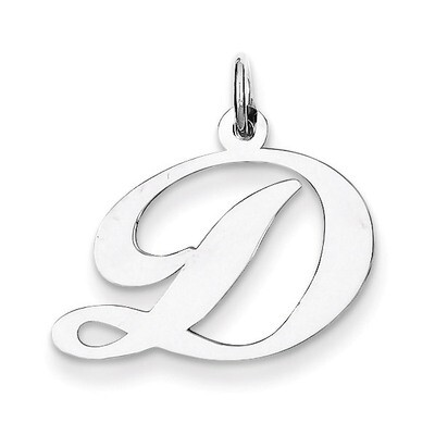 Script Initialharm Sterling Silver Fancy QC5088D, MPN: QC5088D, 883957030302