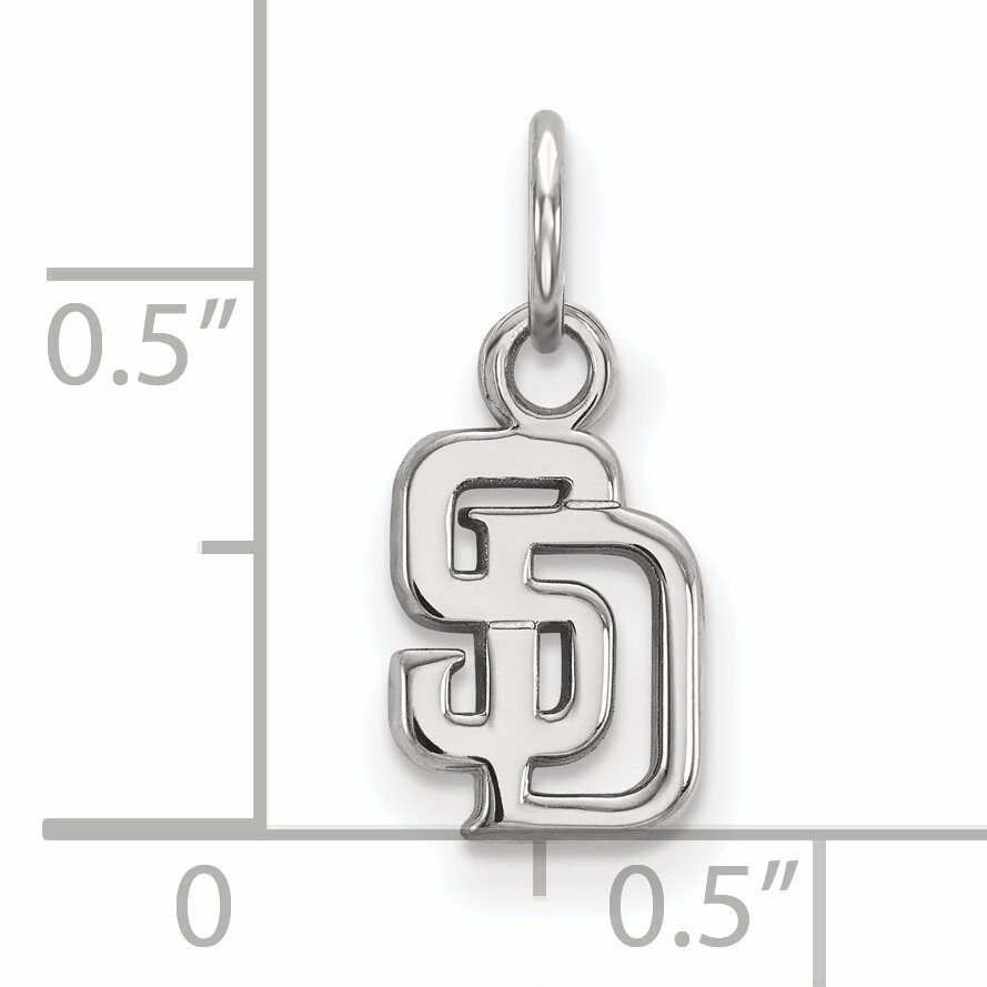 San Diego Padres Extra Small Pendant Sterling Silver SS001PAD