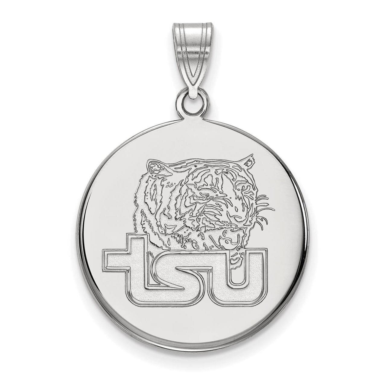 Tennessee State University Large Enamel Disc Pendant Sterling Silver SS001TES