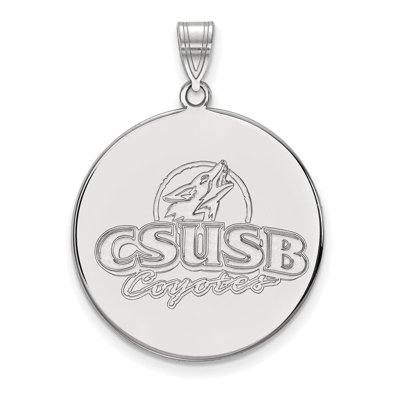 California University State San Bernardino Extra Large Disc Pendant Sterling Silver SS002CSB, MPN: …