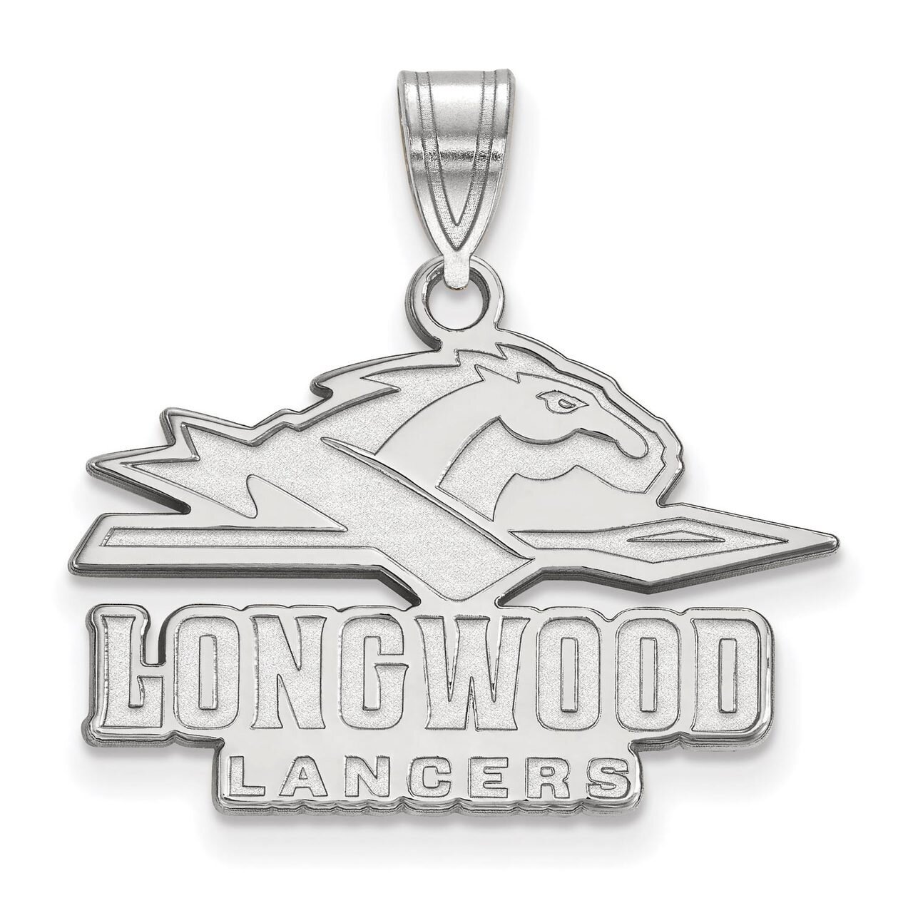 Longwood University Medium Pendant Sterling Silver SS002LOC