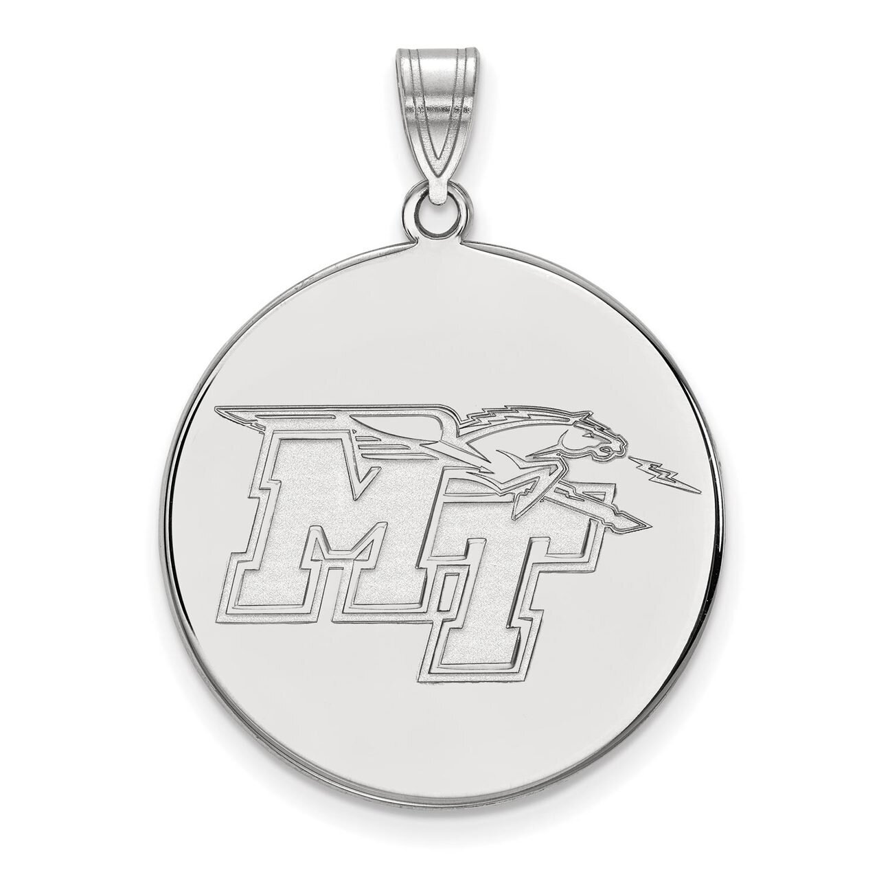 Middle Tennessee State University Extra Large Disc Pendant Sterling Silver SS002MTS, MPN: SS002MTS,…
