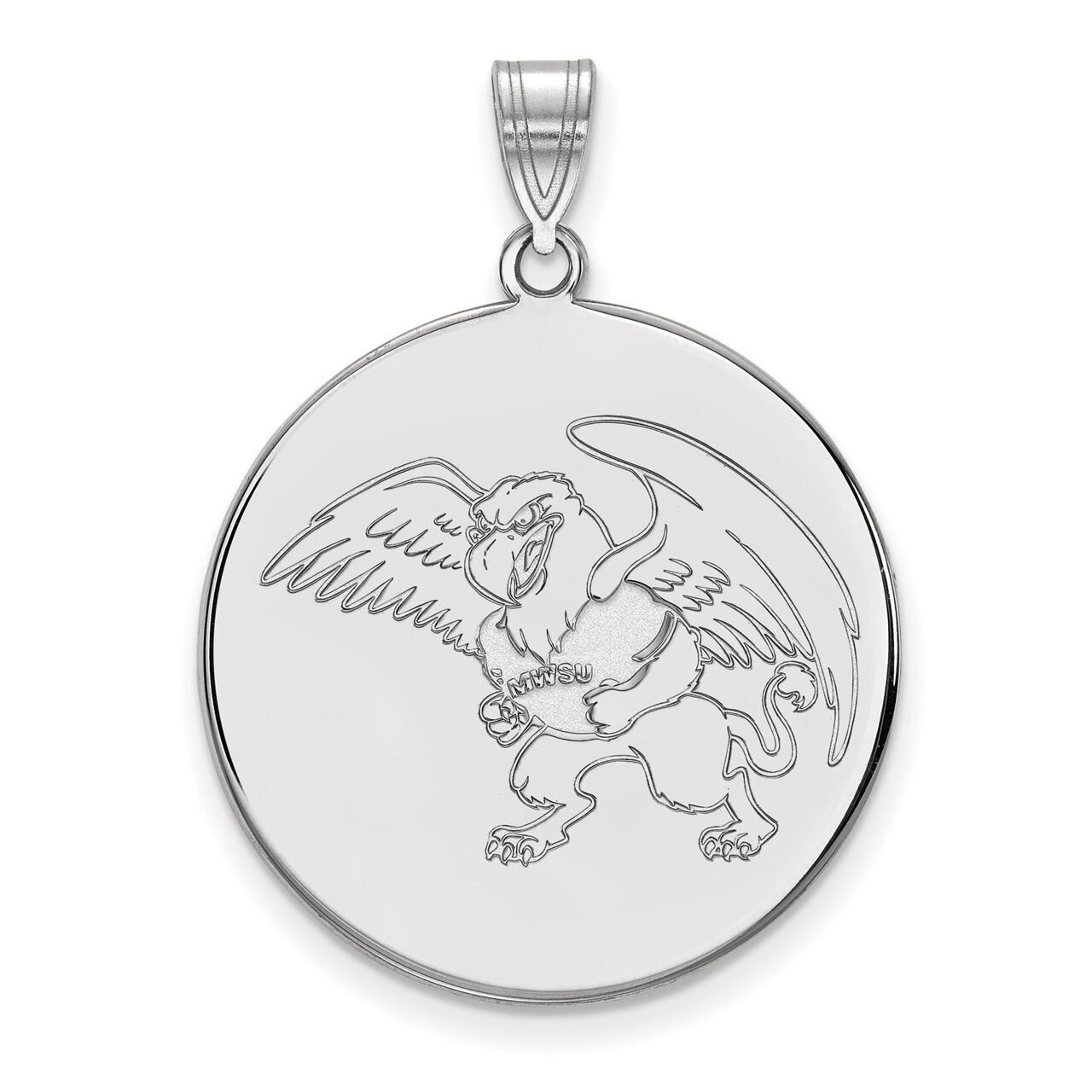 Missouri Western State University Extra Large Disc Pendant Sterling Silver SS002MWC