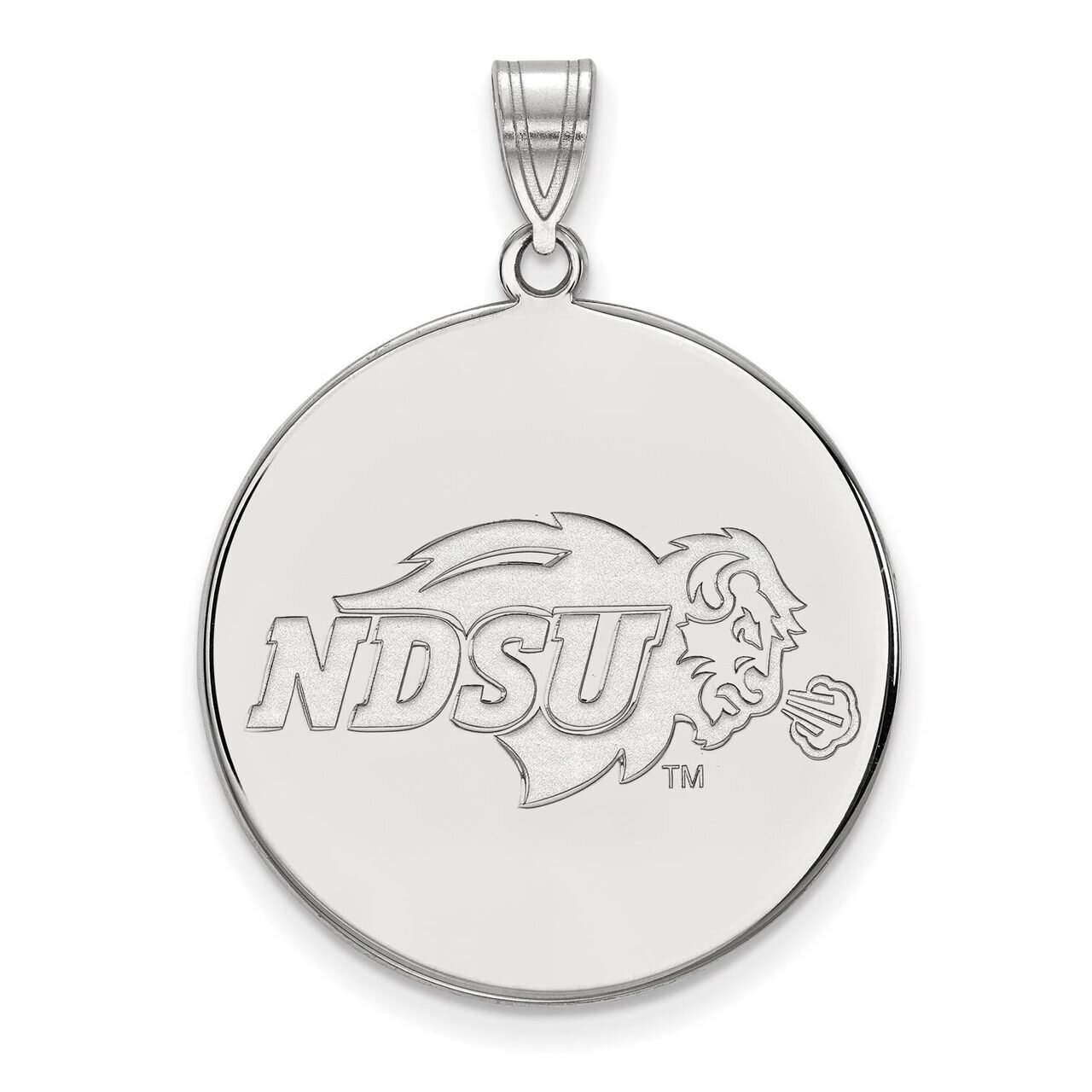 North Dakota State Extra Large Disc Pendant Sterling Silver SS002NDS