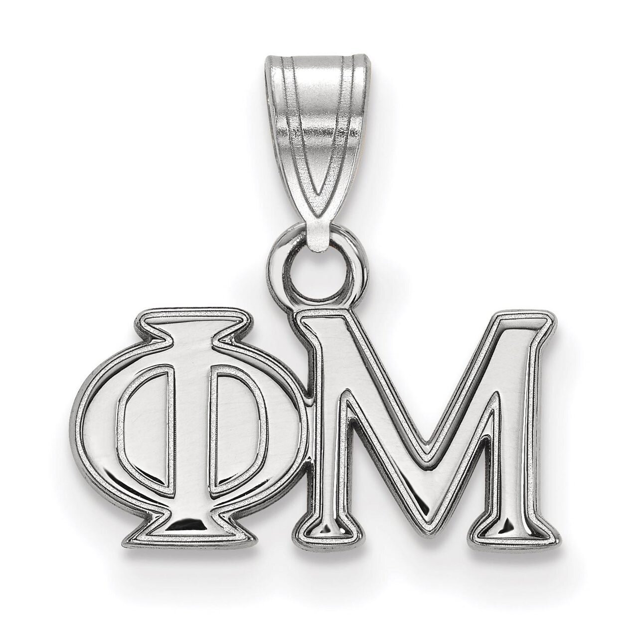 Phi Mu Small Pendant Sterling Silver SS002PHM