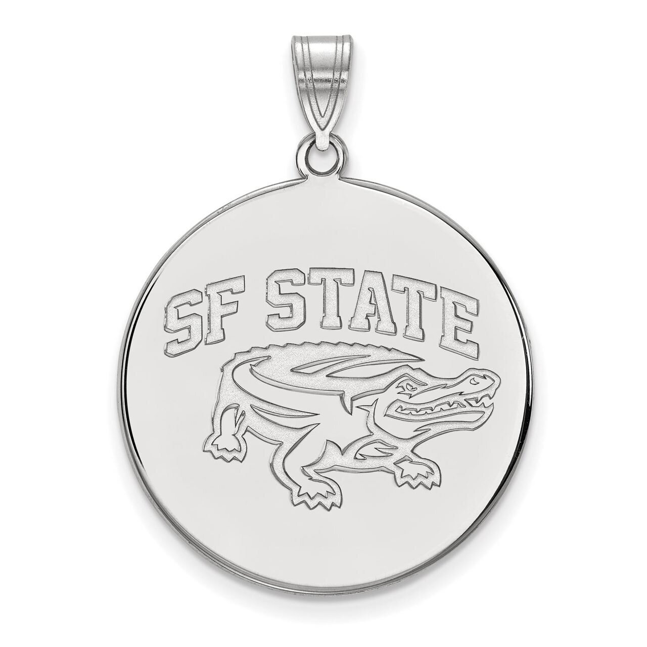 San Francisco State University Extra Large Disc Pendant Sterling Silver SS002SFU