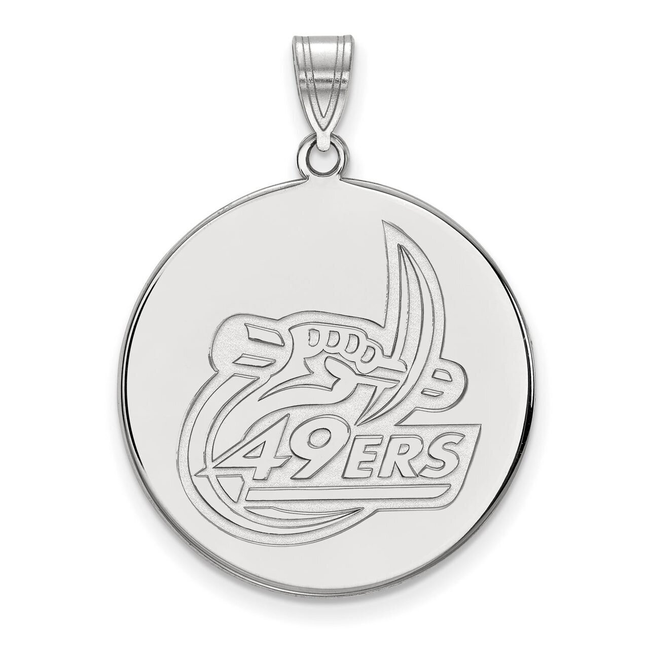 University of North Carolina at Charlotte Extra Large Disc Pendant Sterling Silver SS002UNCC