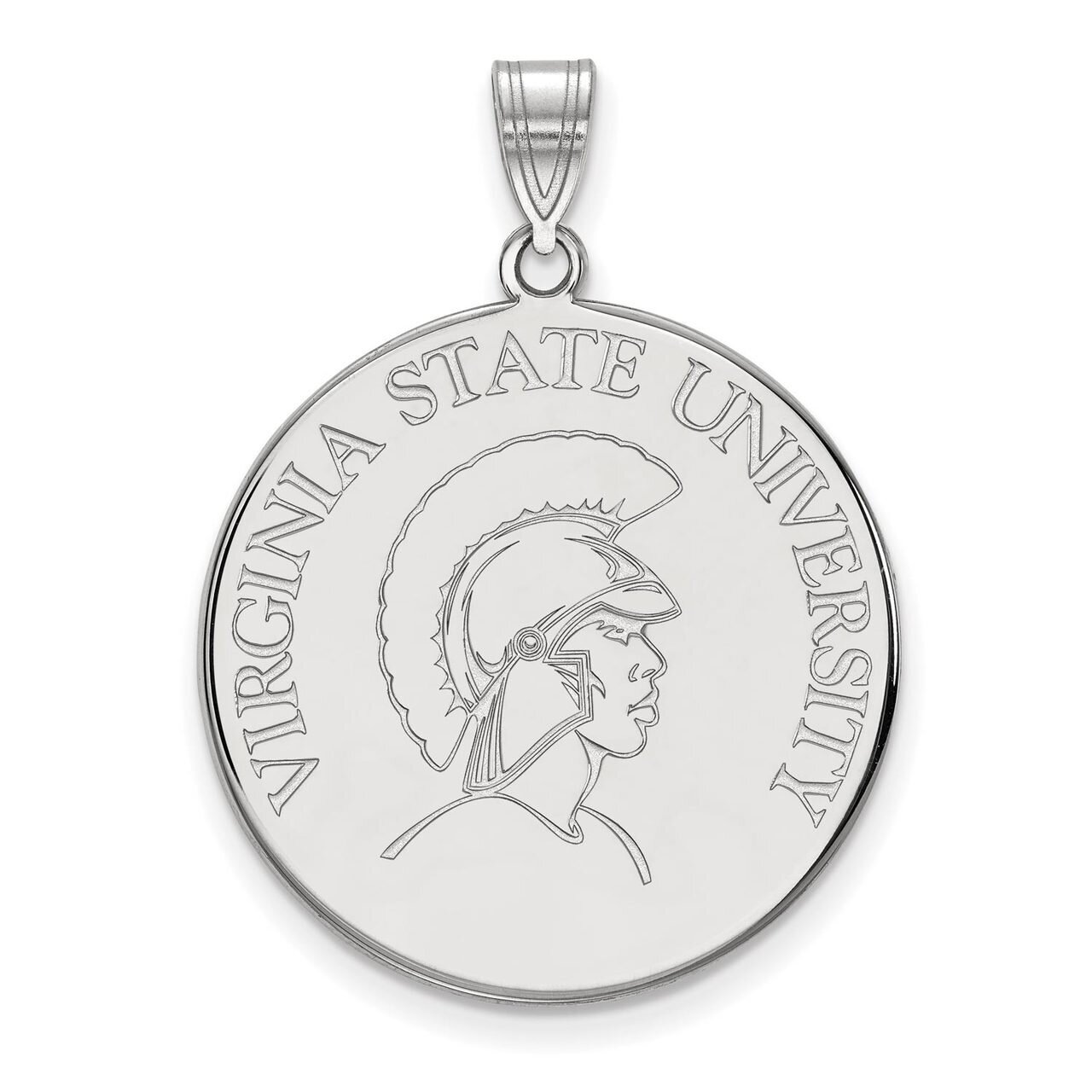Virginia State University Extra Large Disc Pendant Sterling Silver SS002VAS