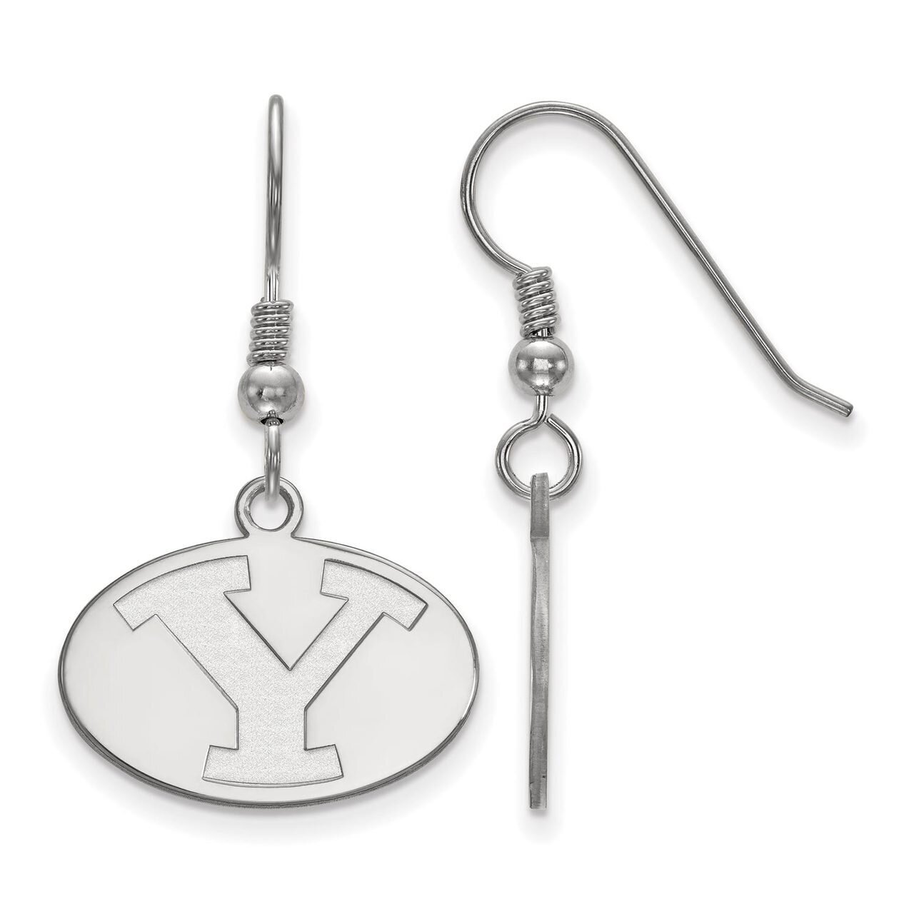 Brigham Young University Small Dangle Earring Wire Sterling Silver SS003BYU