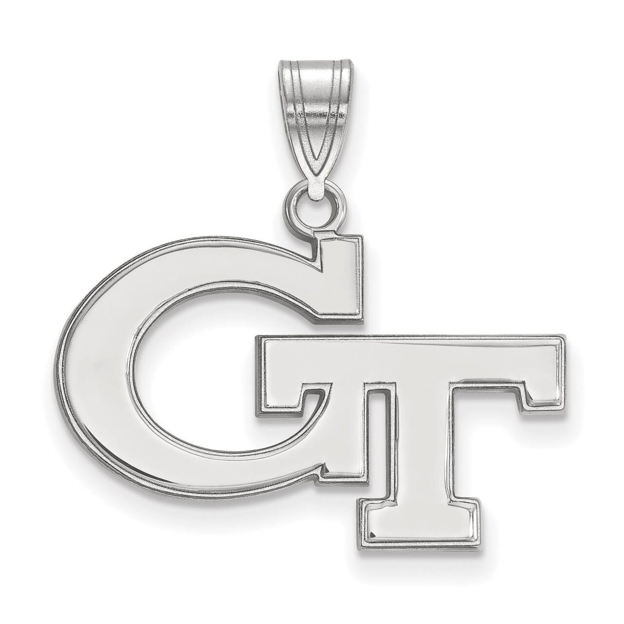 Georgia Institute of Technology Medium Pendant Sterling Silver SS003GT