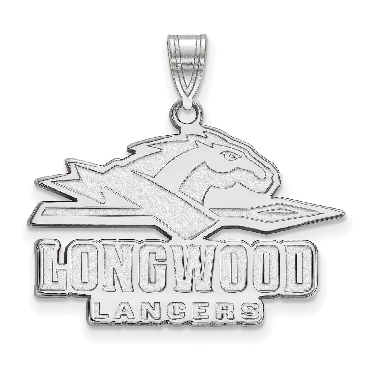 Longwood University Large Pendant Sterling Silver SS003LOC