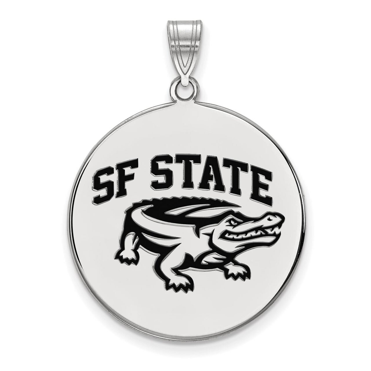 San Francisco State University XLarge Enamel Disc Pendant Sterling Silver SS003SFU, MPN: SS003SFU, …