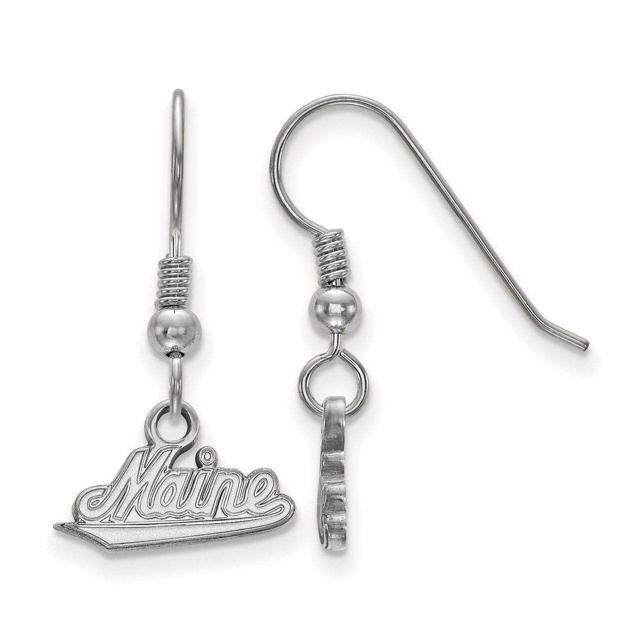University of Maine Small Dangle Earring Wire Sterling Silver SS003UME