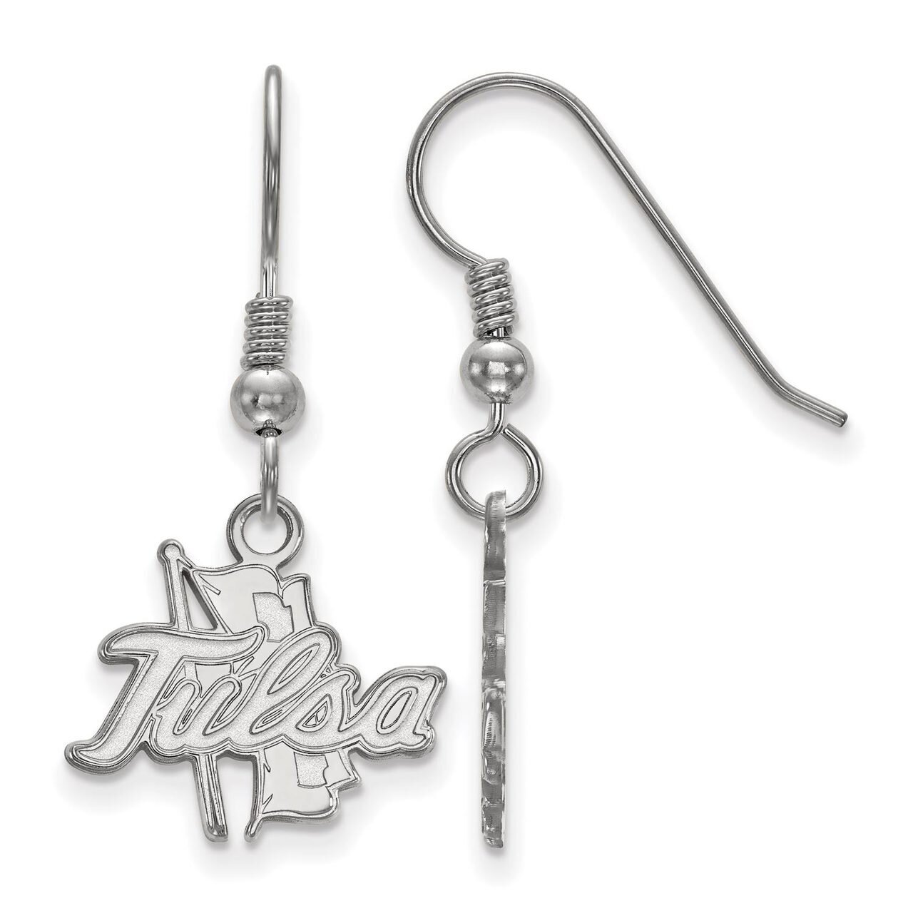 The University of Tulsa Small Dangle Earring Wire Sterling Silver SS003UTL