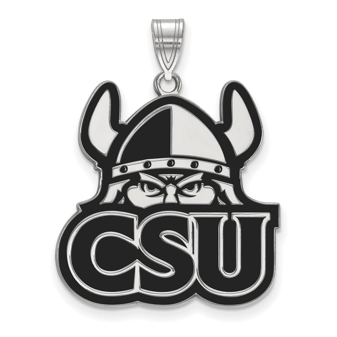 Cleveland State University Extra Large Enamel Pendant Sterling Silver SS004CLS