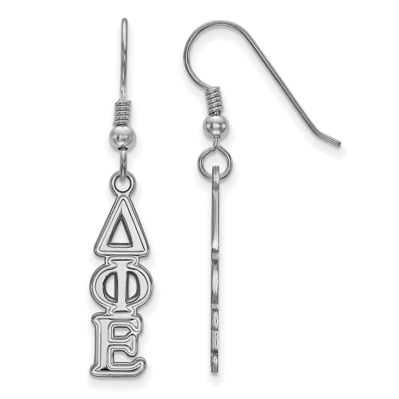 Delta Phi Epsilon Dangle Medium Earrings Sterling Silver SS004DPH, MPN: SS004DPH, 886774599090