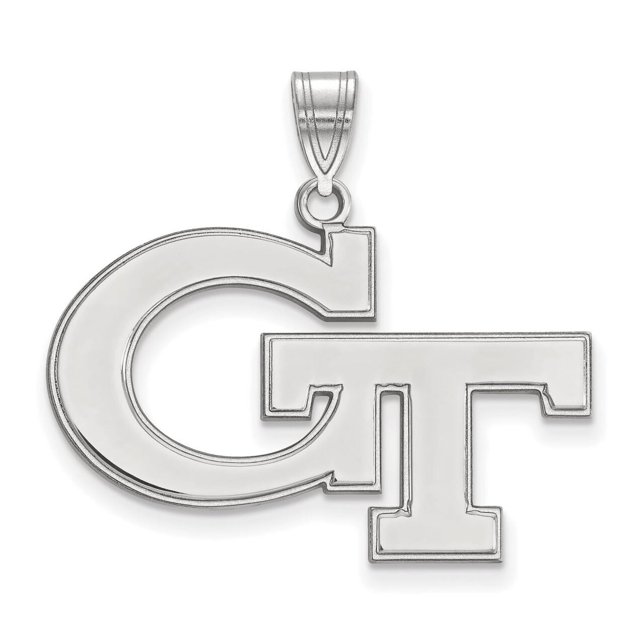Georgia Institute of Technology Large Pendant Sterling Silver SS004GT