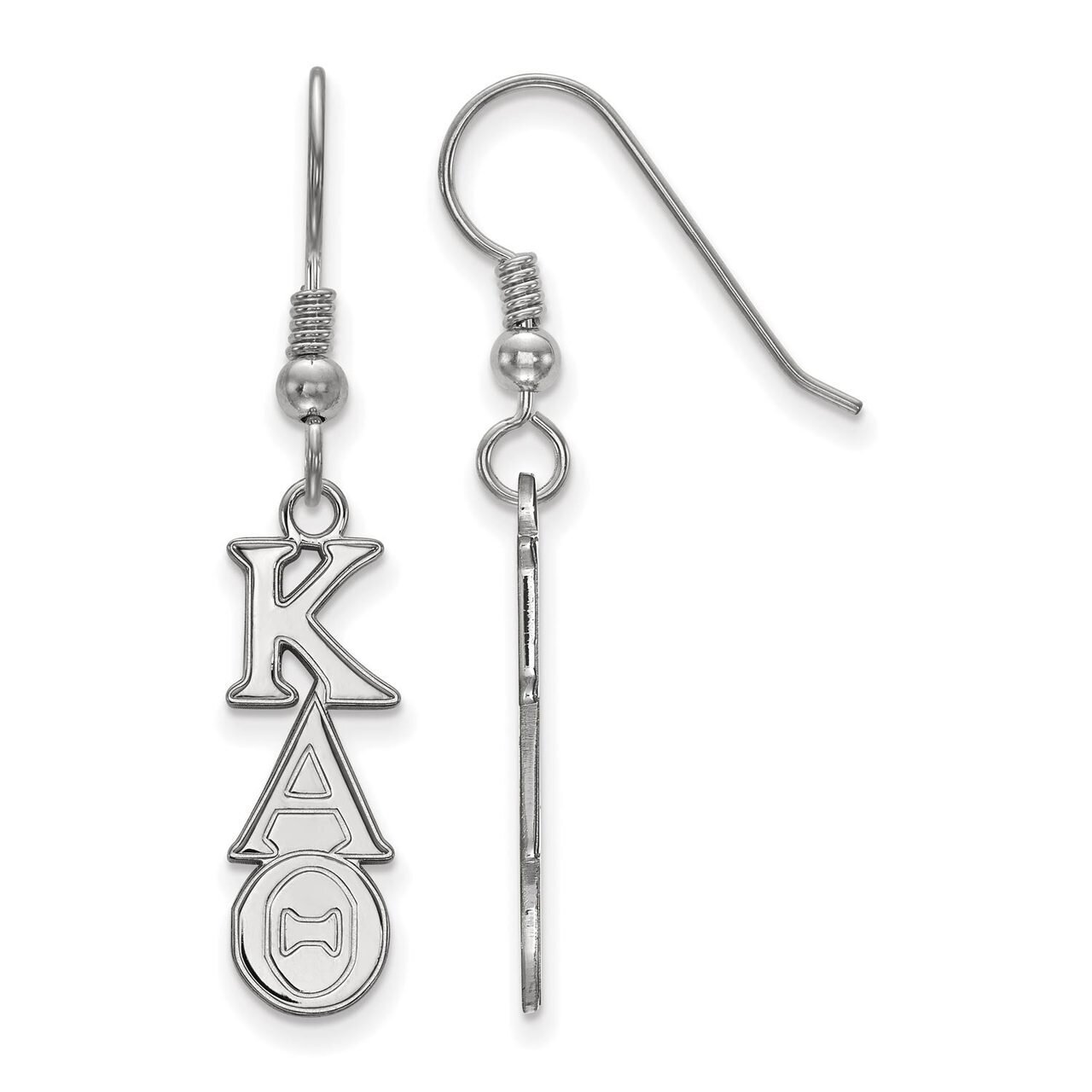 Kappa Alpha Theta Dangle Medium Earrings Sterling Silver SS004KAT, MPN: SS004KAT, 886774599120