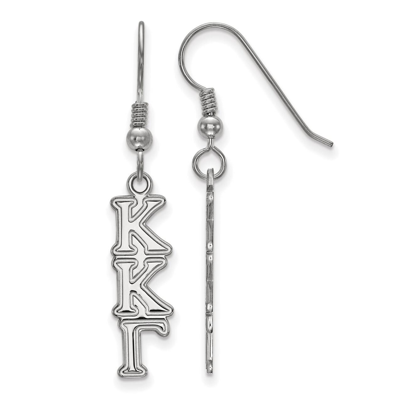 Kappa Kappa Gamma Dangle Medium Earrings Sterling Silver SS004KKG