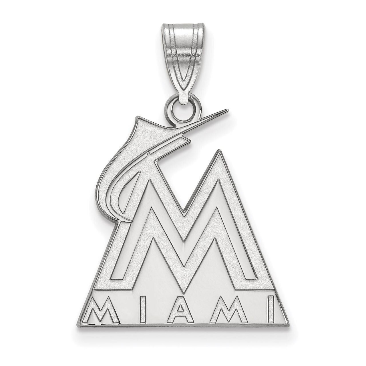 Miami Marlins Large Pendant Sterling Silver SS004MIN