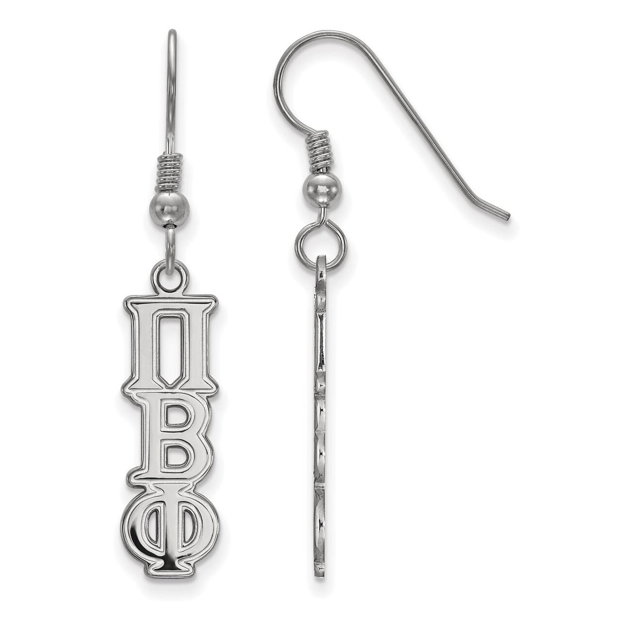 Pi Beta Phi Dangle Medium Earrings Sterling Silver SS004PBP, MPN: SS004PBP, 886774599151