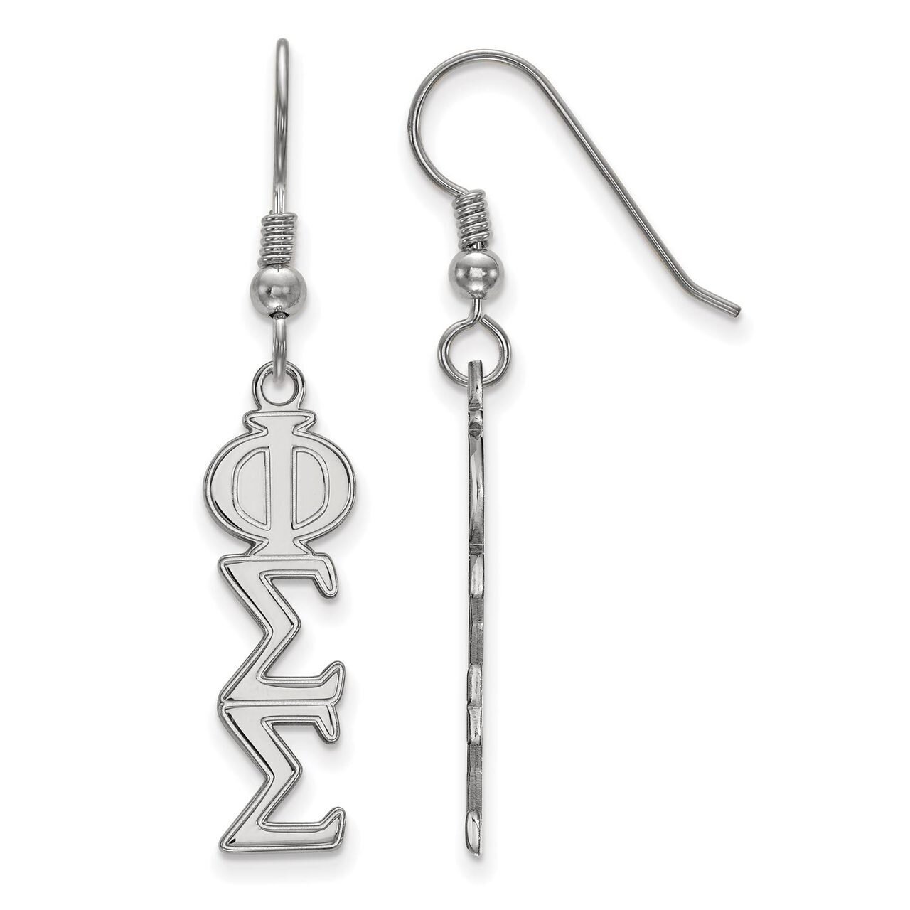 Phi Sigma Sigma Dangle Medium Earrings Sterling Silver SS004PSS, MPN: SS004PSS, 886774599175