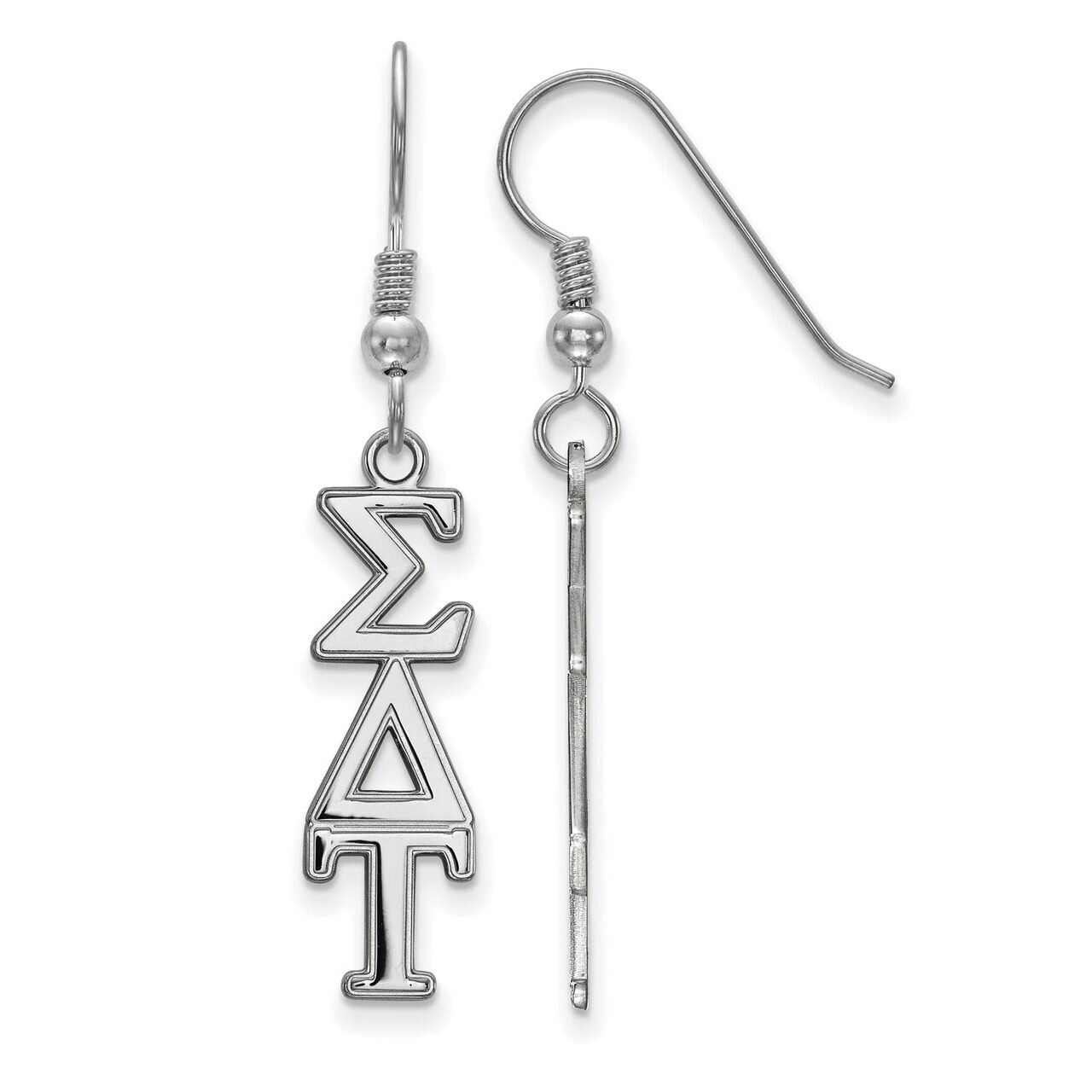 Sigma Delta Tau Dangle Medium Earrings Sterling Silver SS004SDT, MPN: SS004SDT, 886774610955