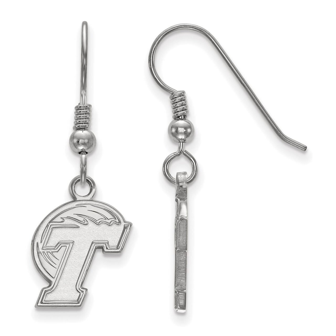 Tulane University Small Dangle Earring Wire Sterling Silver SS004TUL