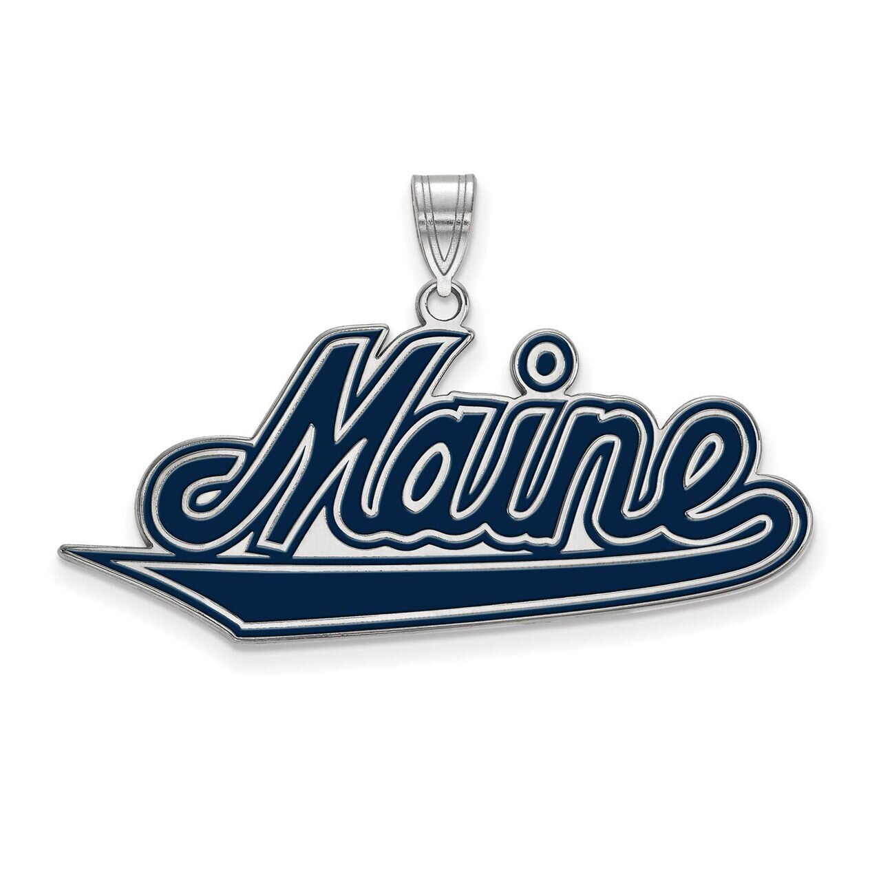 University of Maine Extra Large Enamel Pendant Sterling Silver SS004UME, MPN: SS004UME, 886774710235