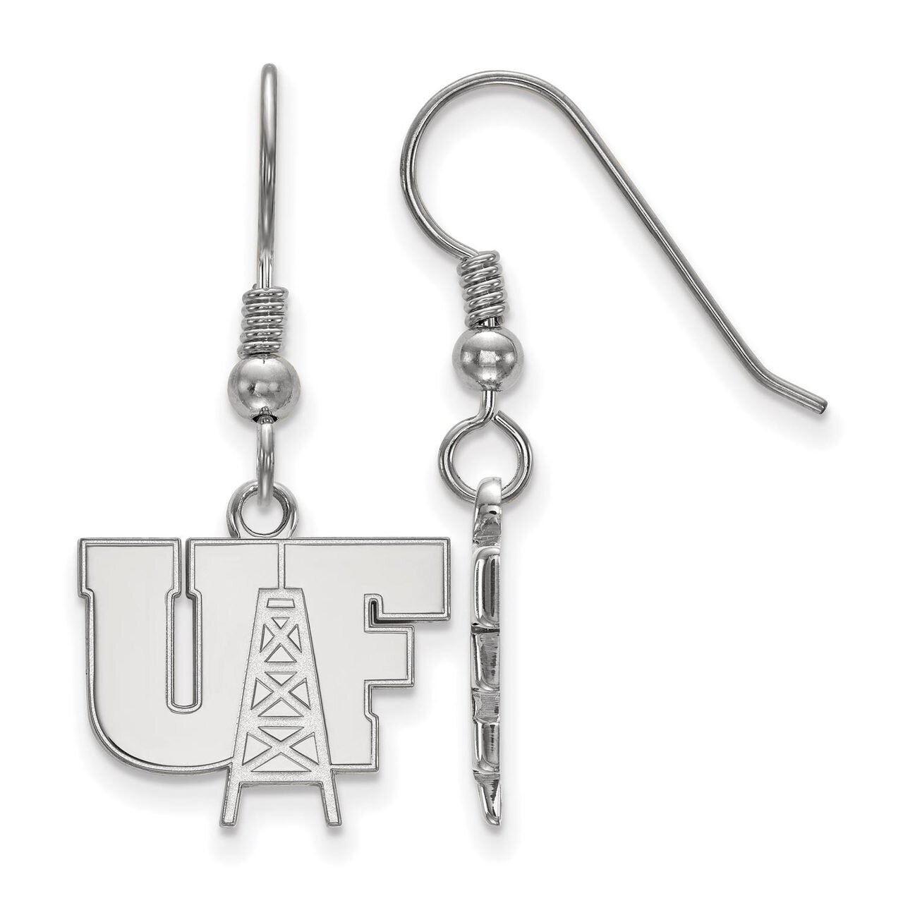 University of Findlay Small Dangle Earring Wire Sterling Silver SS004UOF