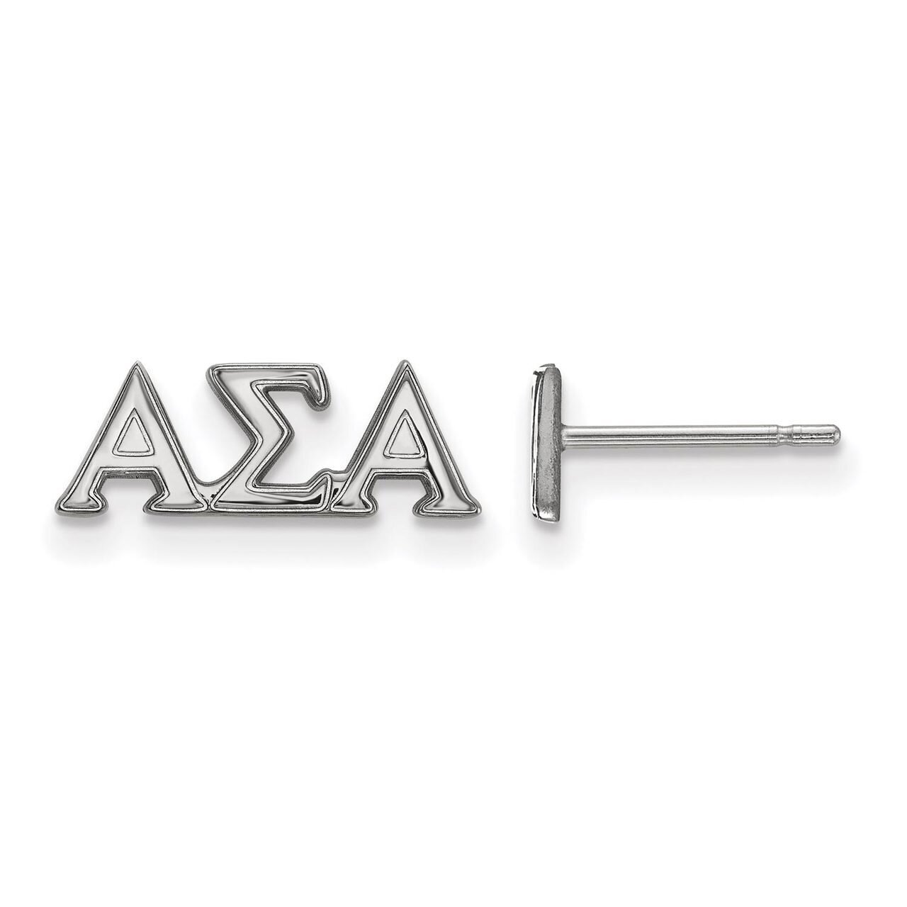 Alpha Sigma Alpha Extra Small Post Earrings Sterling Silver SS005ASI, MPN: SS005ASI, 886774599304