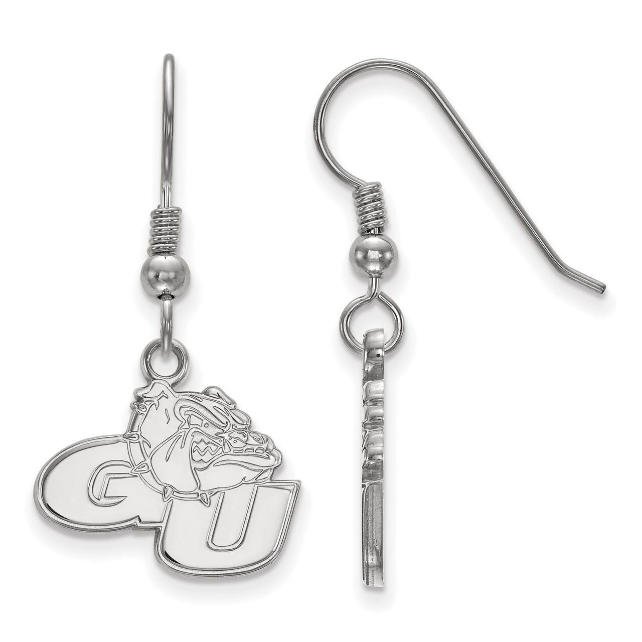 Gonzaga University Small Dangle Earring Wire Sterling Silver SS005GON