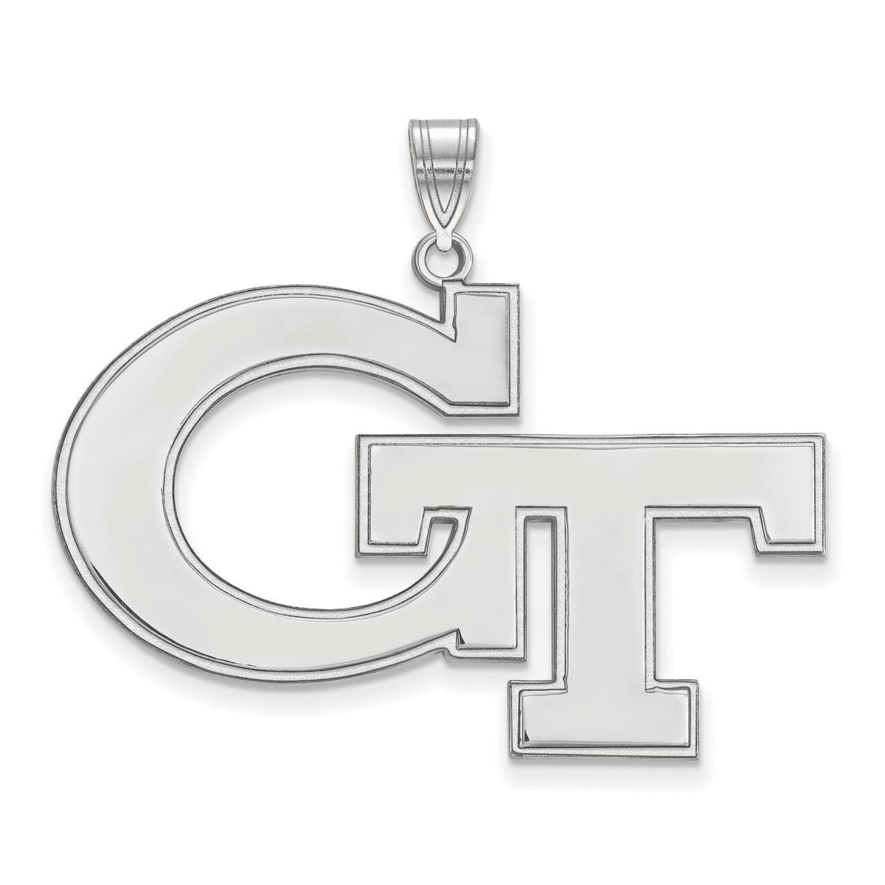 Georgia Institute of Technology Extra Large Pendant Sterling Silver SS005GT
