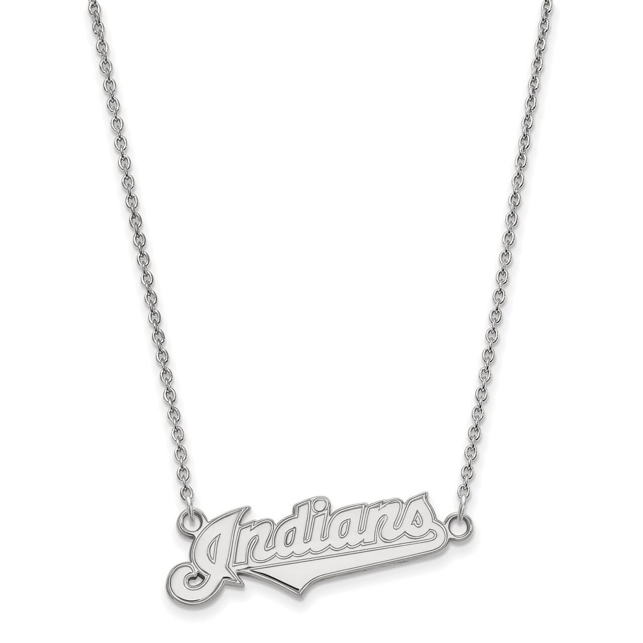 Cleveland Indians Small Pendant with Necklace Sterling Silver SS005IND-18
