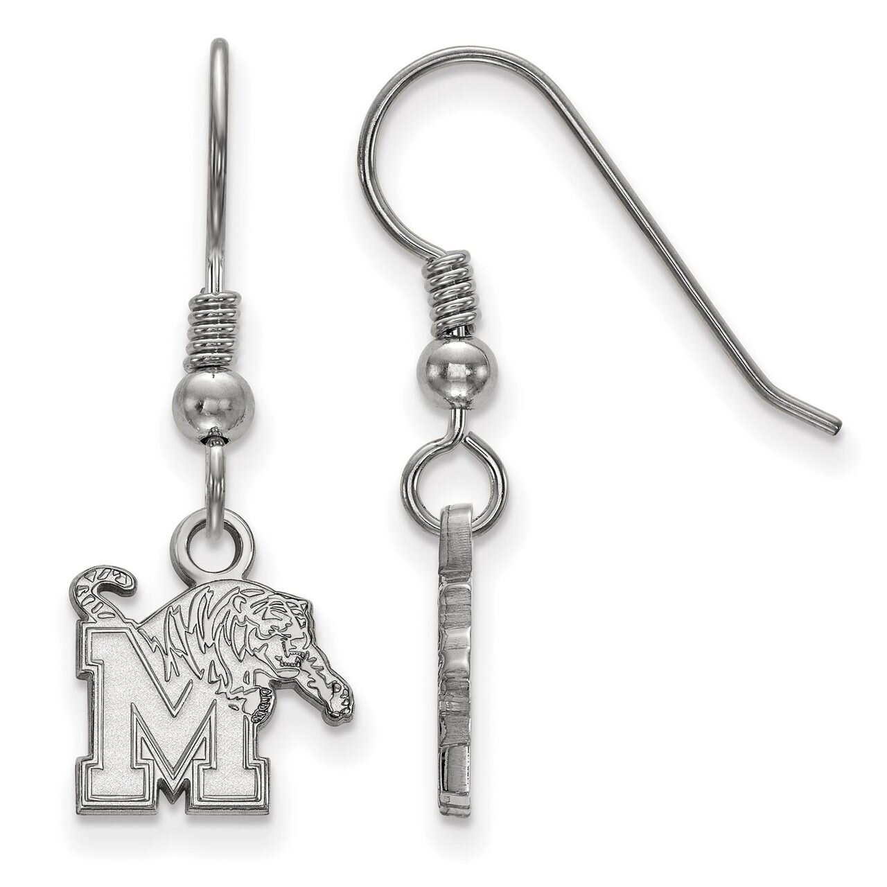 University of Memphis Extra Small Dangle Earring Wire Sterling Silver SS005UMP