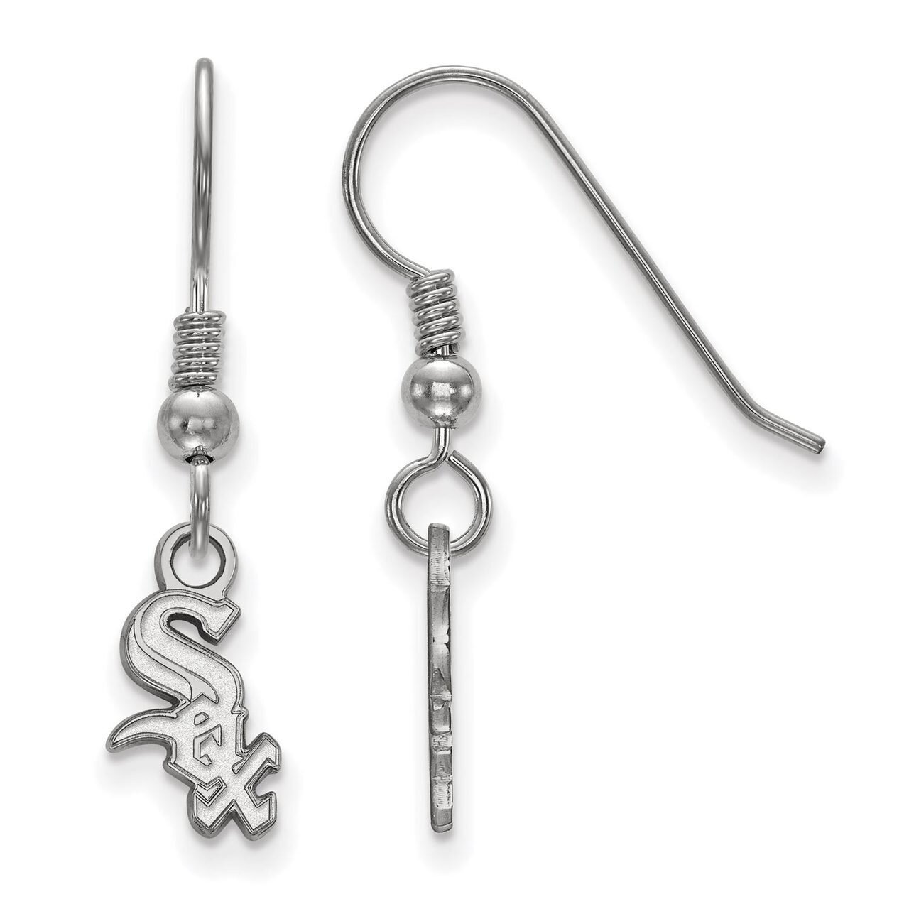 Chicago White Sox Extra Small Dangle Earring Wire Sterling Silver SS005WHI, MPN: SS005WHI, 88677462…