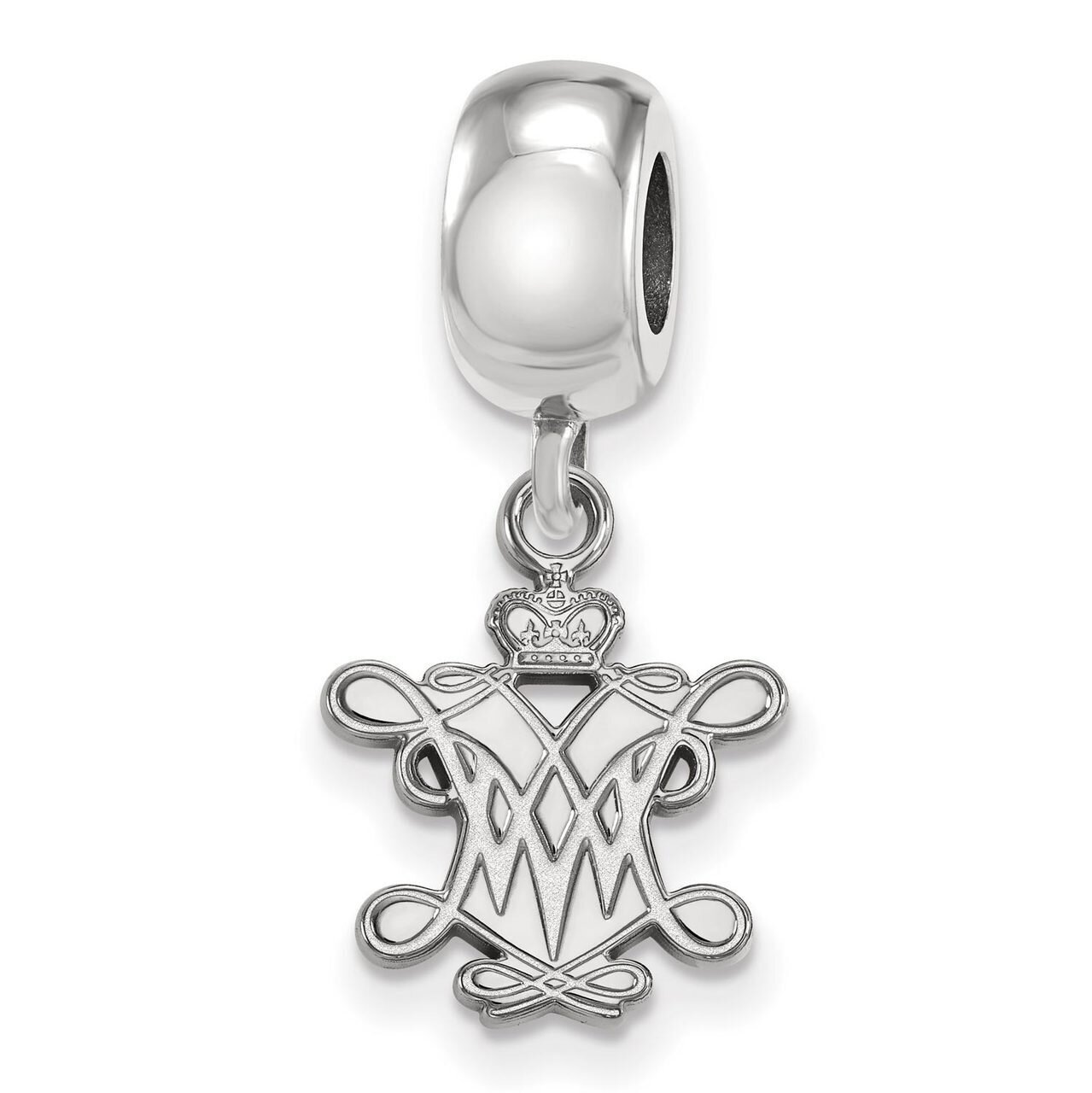 William And Mary Bead Charm Small Dangle Sterling Silver SS005WMA, MPN: SS005WMA, 886774680835
