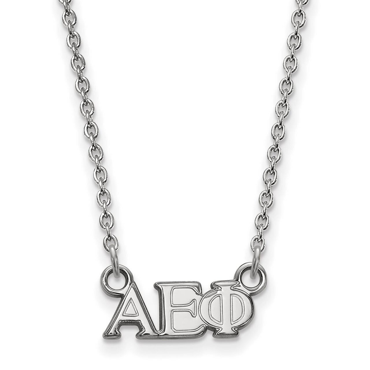 Alpha Epsilon Phi Extra Small Pendant with 18 Inch Chain Sterling Silver SS006AEP-18