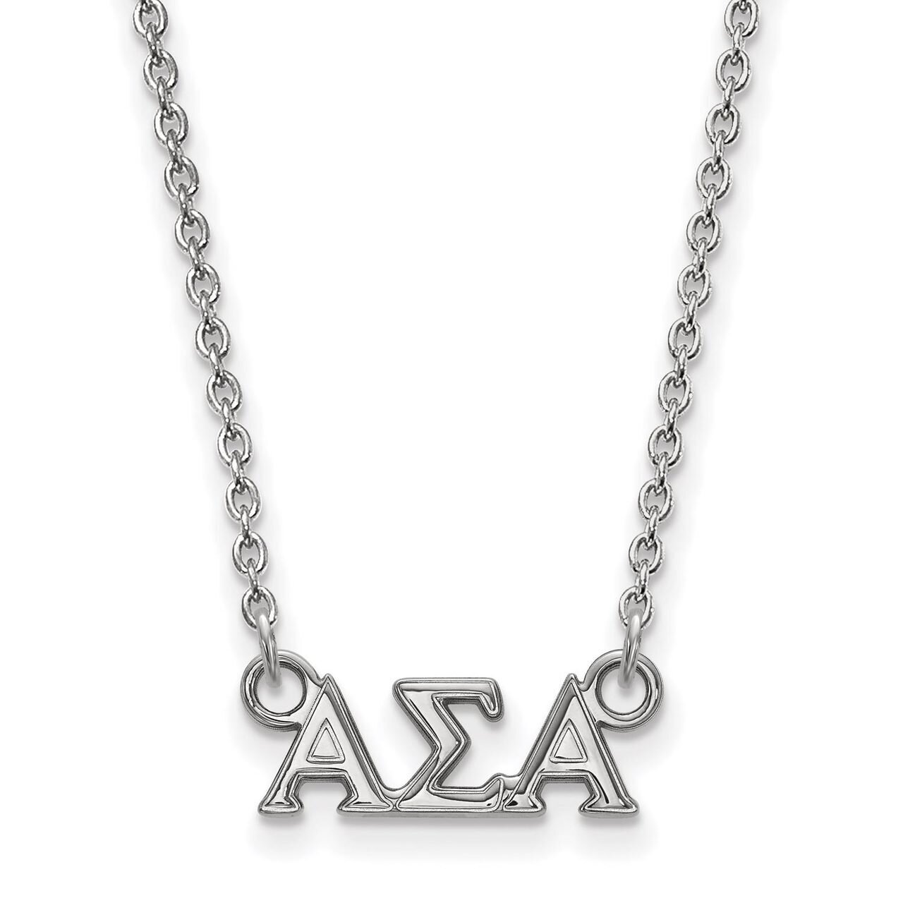 Alpha Sigma Alpha Extra Small Pendant with 18 Inch Chain Sterling Silver SS006ASI-18, MPN: SS006ASI…