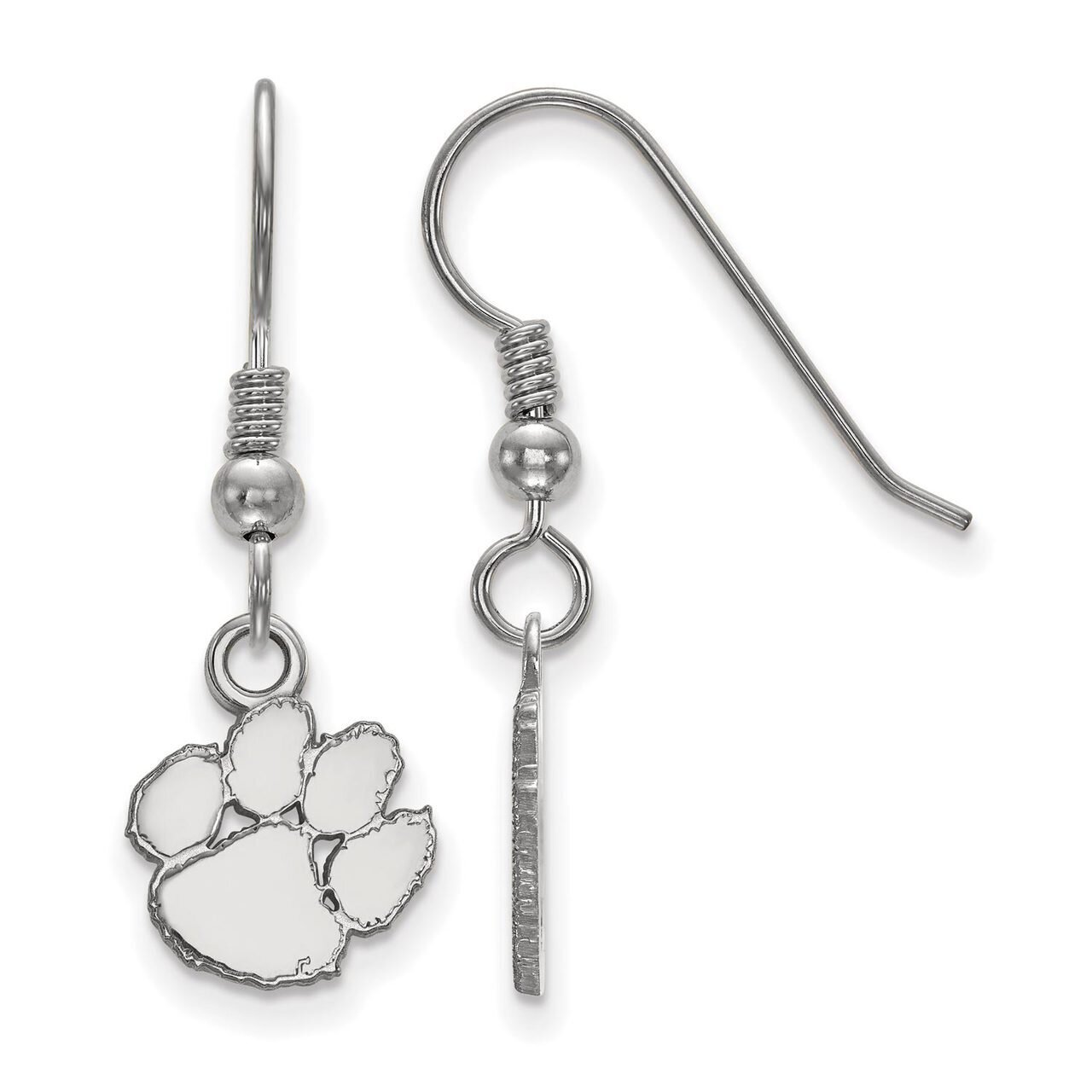 Clemson University Extra Small Dangle Earring Wire Sterling Silver SS006CU