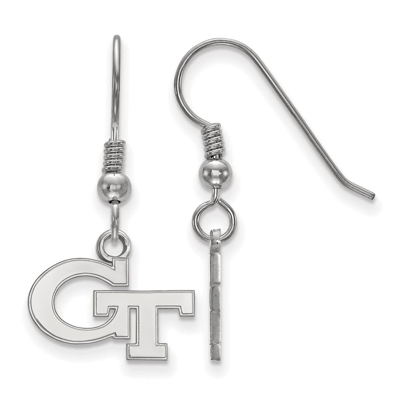 Georgia Institute of Technology Extra Small Dangle Earring Wire Sterling Silver SS006GT