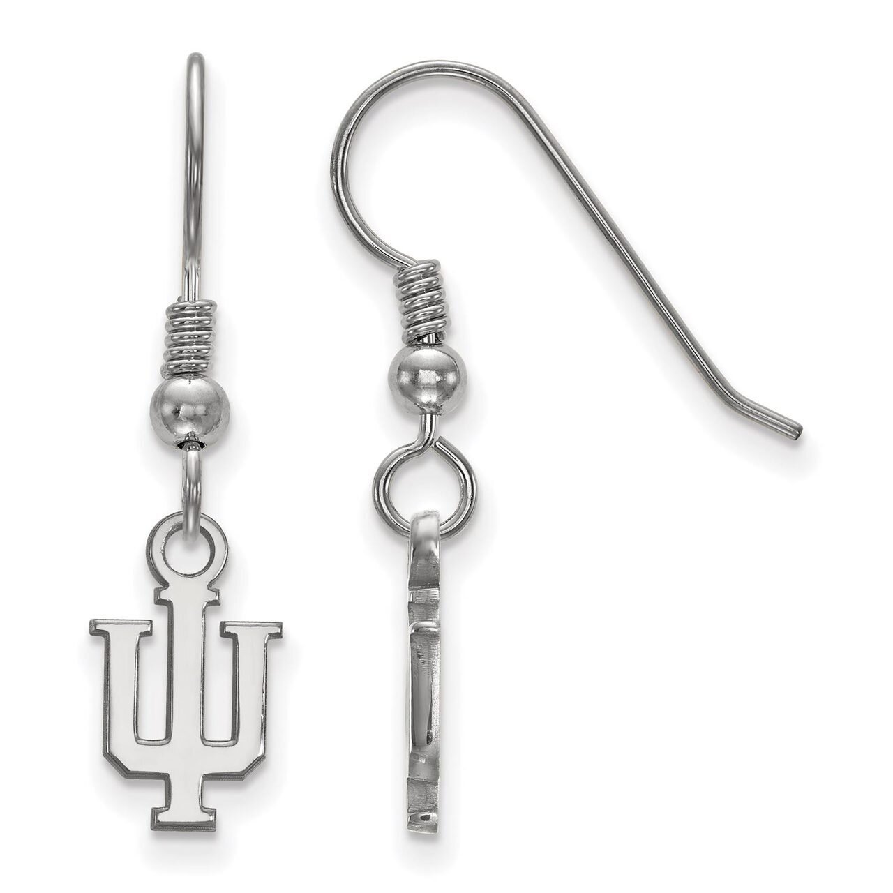 Indiana University Extra Small Dangle Earring Wire Sterling Silver SS006IU