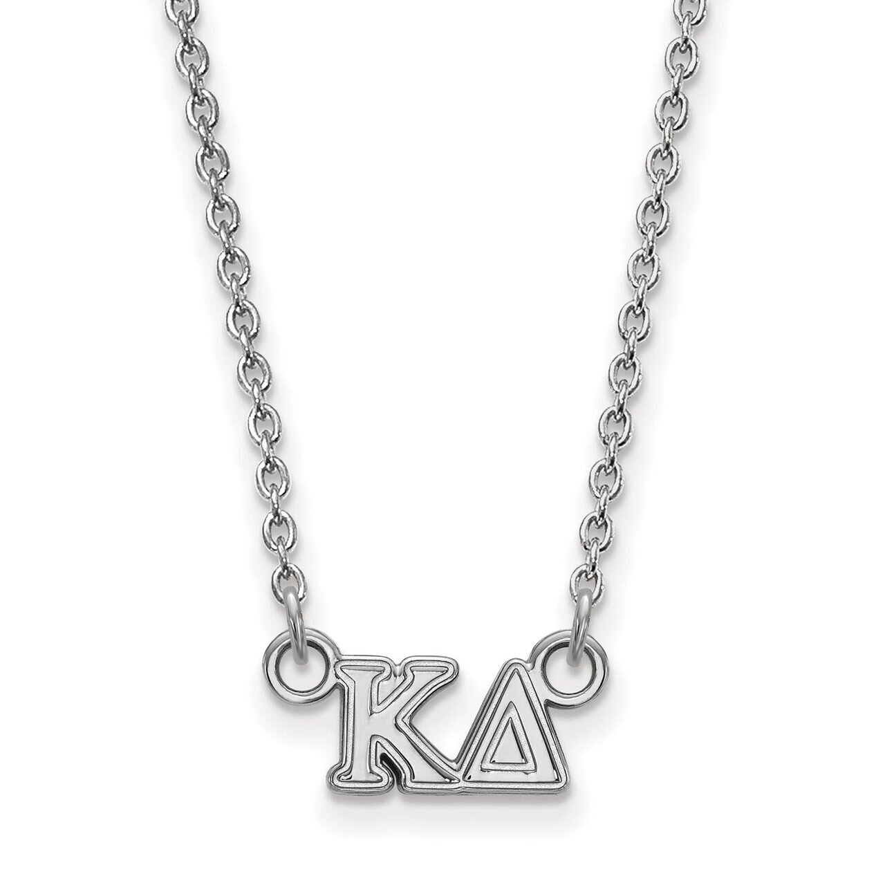 Kappa Delta Extra Small Pendant with 18 Inch Chain Sterling Silver SS006KD-18